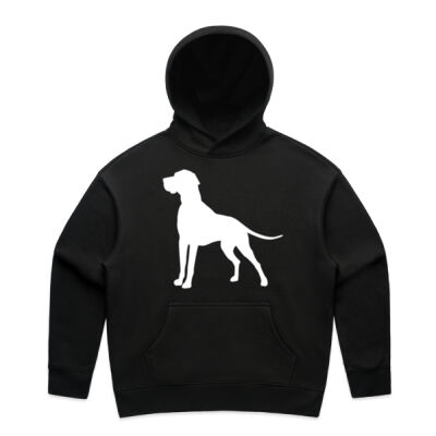White Dog - womens Hoodie relaxed fit Thumbnail